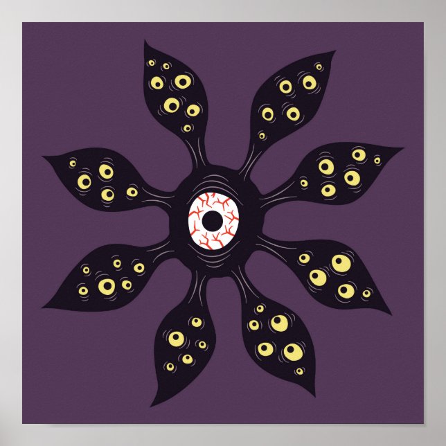 Affiche Monstre Evil Eye Déplaisant étrange art gothique (Devant)