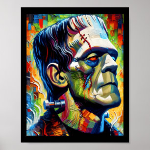 Affiche Monstre Frankenstein Et Halloween Mariée Correspon