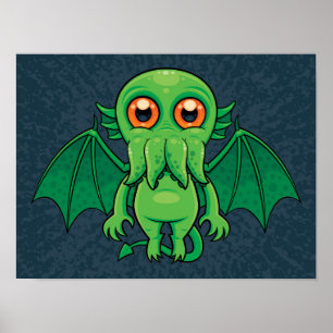 Affiche Monstres de Cute Green