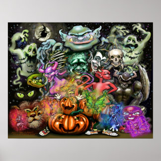 Affiche Monstres d'Halloween