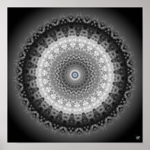 Affiche Monstres mandala (chouettes, gorilles et homunculi