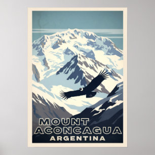 Affiche Mont Aconcagua Argentina V02