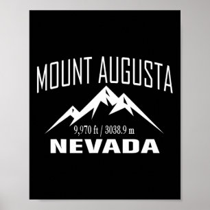 Affiche Mont Augusta Nevada Escalade Club de sommet Outdoo