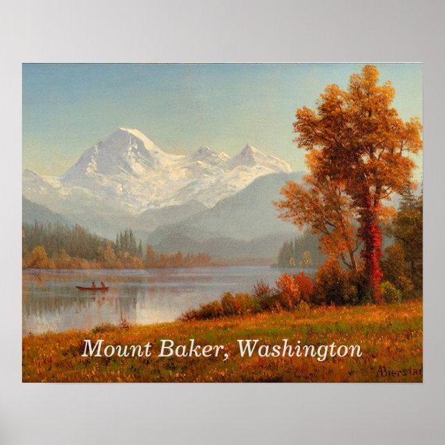 Affiche Mont Baker, Washington, art raffiné, (Devant)