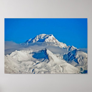 Affiche Mont Blanc Les Arcs Alpes françaises France