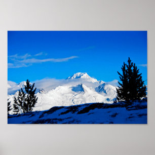 Affiche Mont Blanc Les Arcs Alpes françaises France