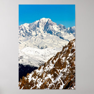 Affiche Mont Blanc Méribel Alpes françaises France