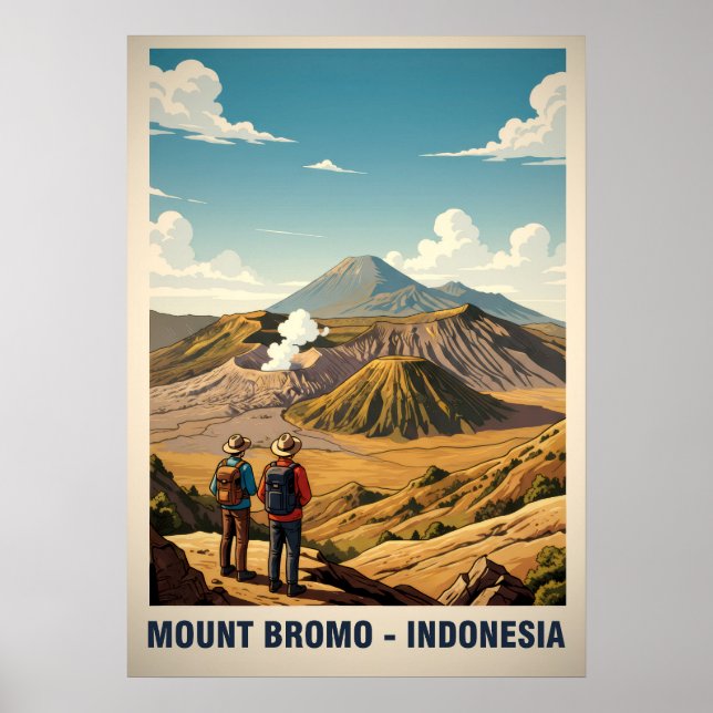Affiche Mont Bromo Indonésie V03 (Devant)