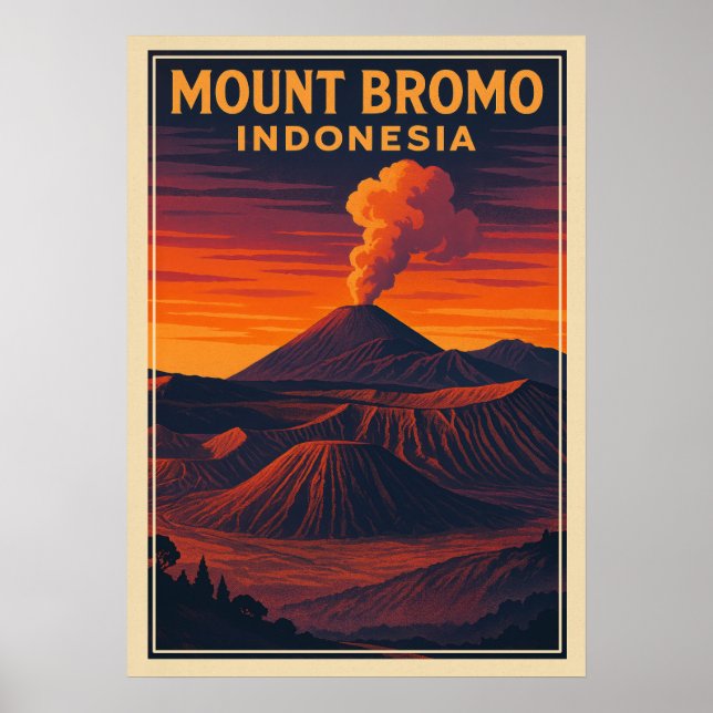 Affiche Mont Bromo Indonésie V06 (Devant)