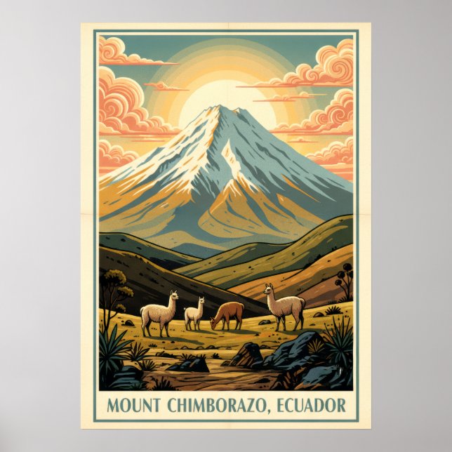 Affiche Mont Chimborazo Équateur V01 (Devant)