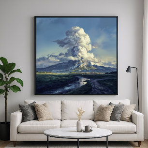Affiche Mont Cloud - Style Peintre Paysage Majestueux
