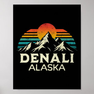 Affiche Mont Denali Aventure de randonnée et d'escalade en