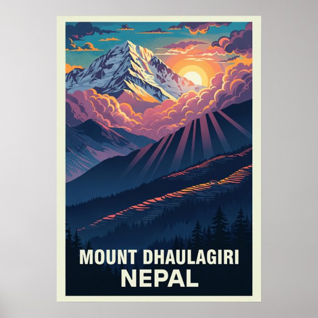 Affiche Mont Dhaulagiri Népal V03 (Devant)