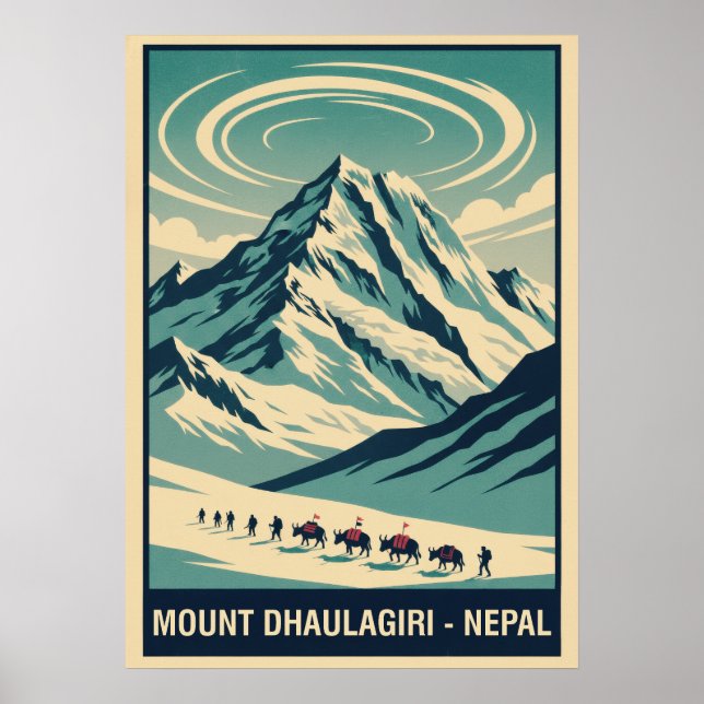 Affiche Mont Dhaulagiri Népal V04 (Devant)