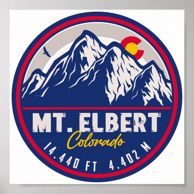 Affiche Mont Elbert - Colorado 14ers fourteener (Devant)