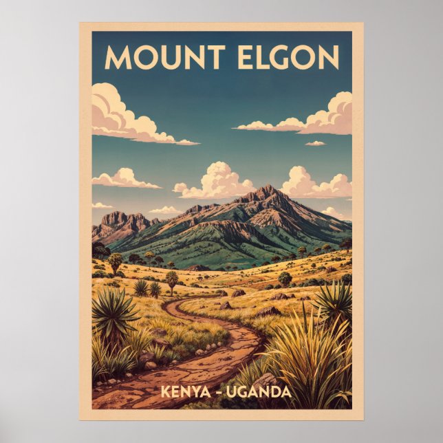 Affiche Mont Elgon Ouganda - Kenya V02 (Devant)