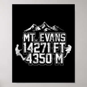 Affiche Mont Evans Colorado Randonnée montagneuse Ascensio