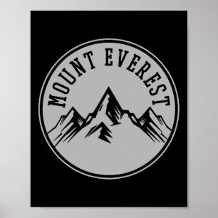 Affiche Mont Everest Randonnée Alpinisme Escalade