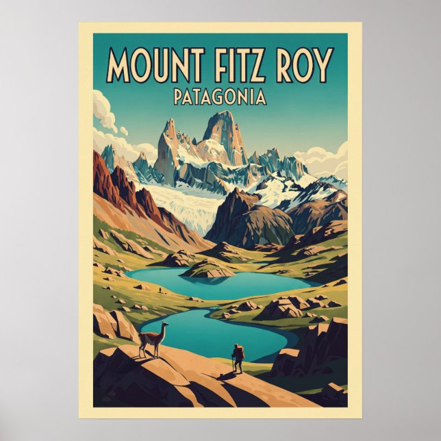 Affiche Mont Fitz Roy Patagonie V09 (Devant)