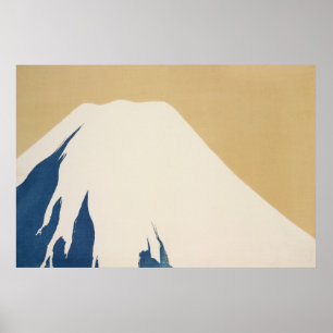 Affiche Mont Fuji depuis Momoyogusa–Fleurs