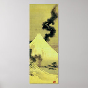 Affiche Mont Fuji et Dragon, Hokusai, Ukiyo-e