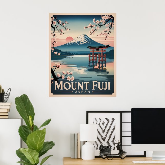 Affiche Mont Fuji Japon (Bureau à domicile)