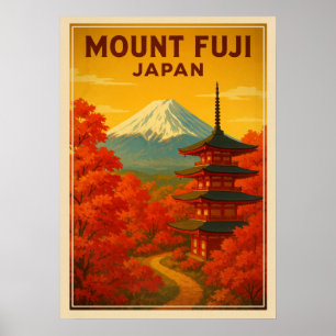 Affiche Mont Fuji Japon V02
