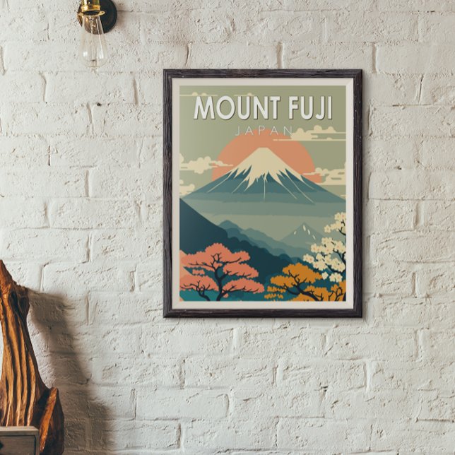 Affiche Mont Fuji Japon Voyages Vintage (Créateur téléchargé)