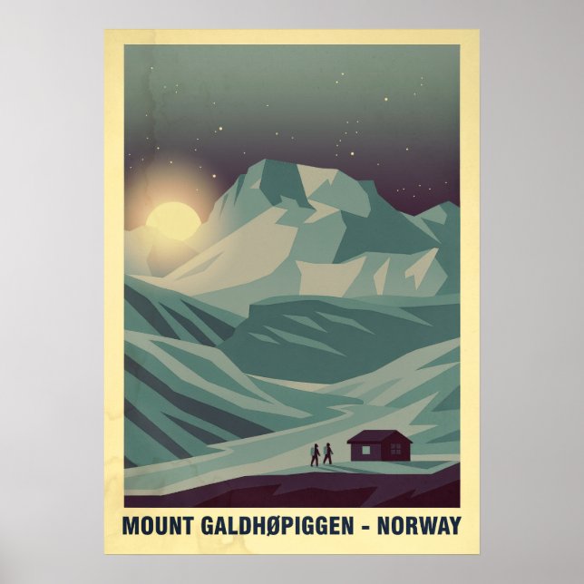 Affiche Mont Galdhøpiggen Norvège V05 (Devant)