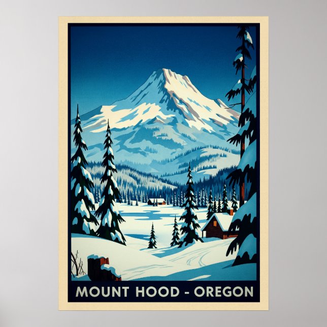 Affiche Mont Hood Oregon V06 (Devant)