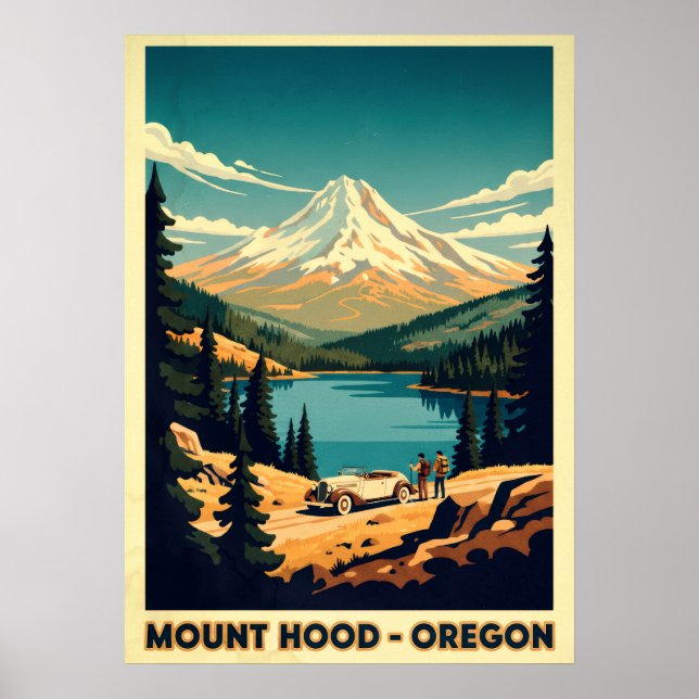 Affiche Mont Hood Oregon V07 (Devant)
