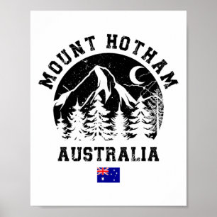 Affiche Mont Hotham Alpes victoriennes Australie Station d