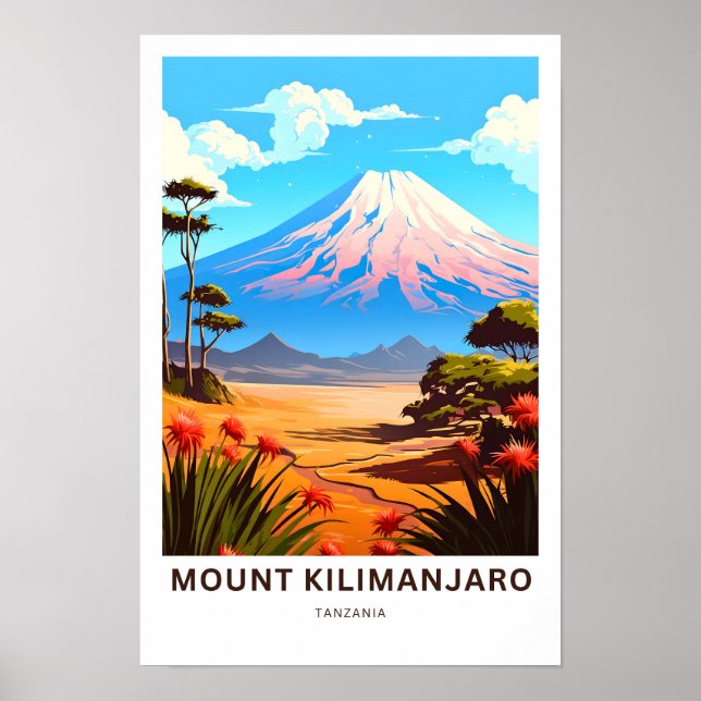 Affiche Mont Kilimandjaro Tanzanie Imprimer (Devant)