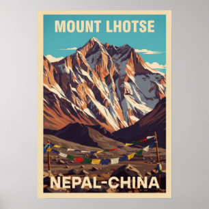 Affiche Mont Lhotse Népal-Chine V02