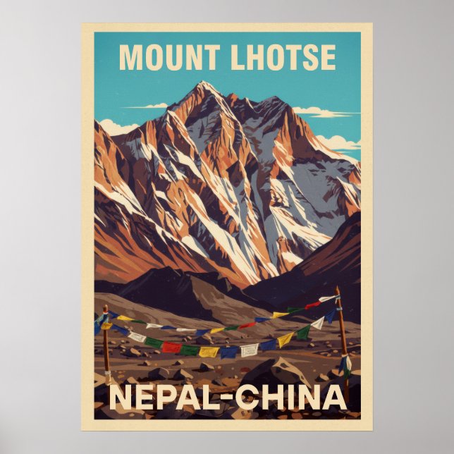 Affiche Mont Lhotse Népal-Chine V02 (Devant)