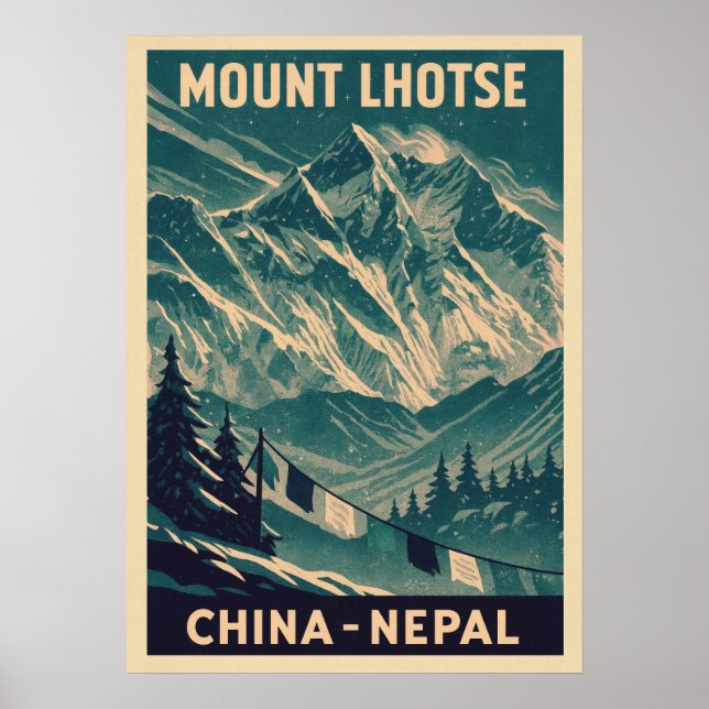 Affiche Mont Lhotse Népal-Chine V03 (Devant)