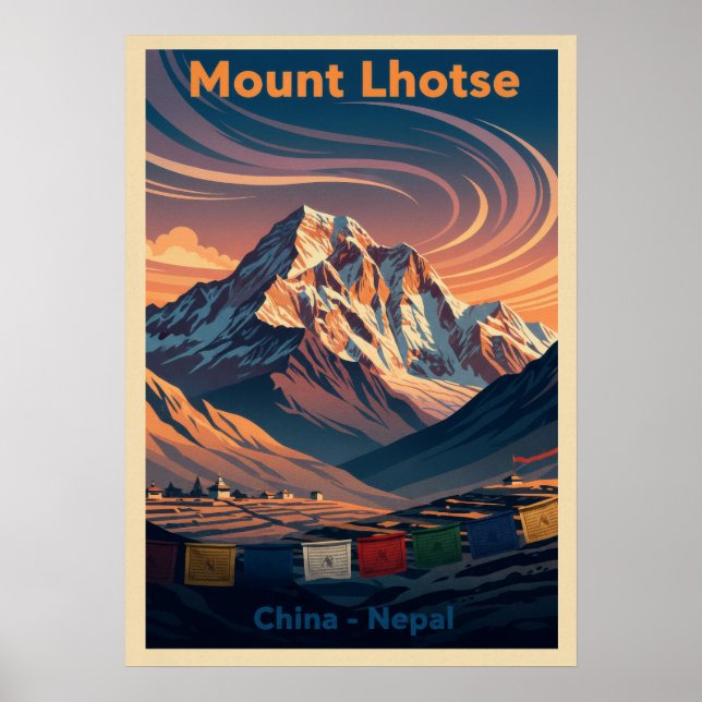 Affiche Mont Lhotse Népal-Chine V06 (Devant)