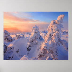 Affiche Mont Logan Lever de soleil Parc national de la Gas