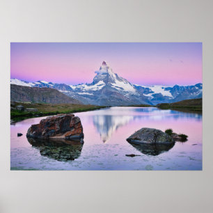 Affiche Mont Matterhorn à Zermatt, Suisse