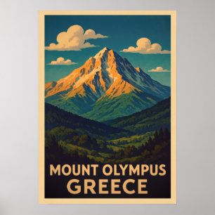 Affiche Mont Olympus Grèce V01