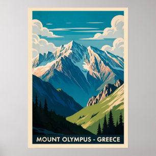 Affiche Mont Olympus Grèce V02