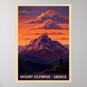 Affiche Mont Olympus Grèce V04