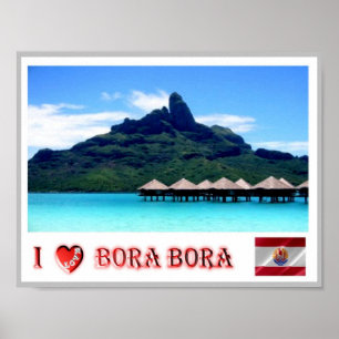 Affiche Mont Otemanu - Bora Bora - French Polynesia -