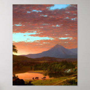 Affiche Mont par l'église Frederic Edwin
