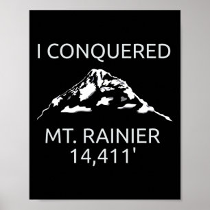 Affiche Mont Rainier Mount Rainier Randonnée Gravi Souveni