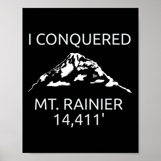 Affiche Mont Rainier Mount Rainier Randonnée Gravi Souveni (Devant)
