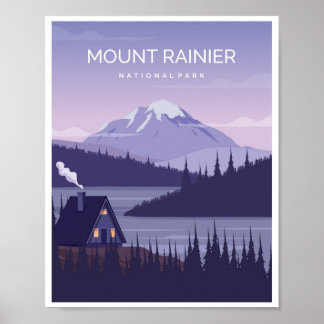 Affiche Mont Rainier Washington