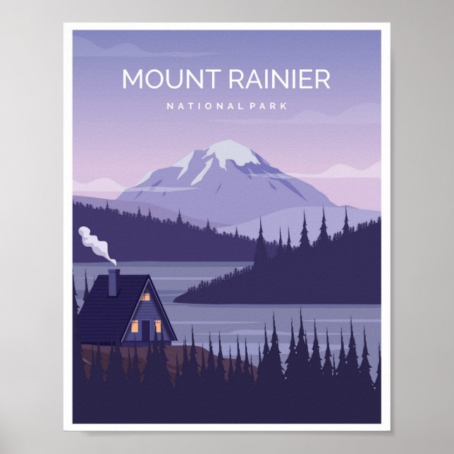 Affiche Mont Rainier Washington (Devant)
