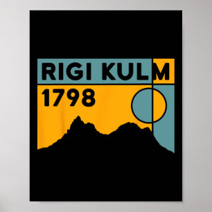 Affiche Mont Rigi Kulm Lac Lucerne Cyclisme Randonnée Ski