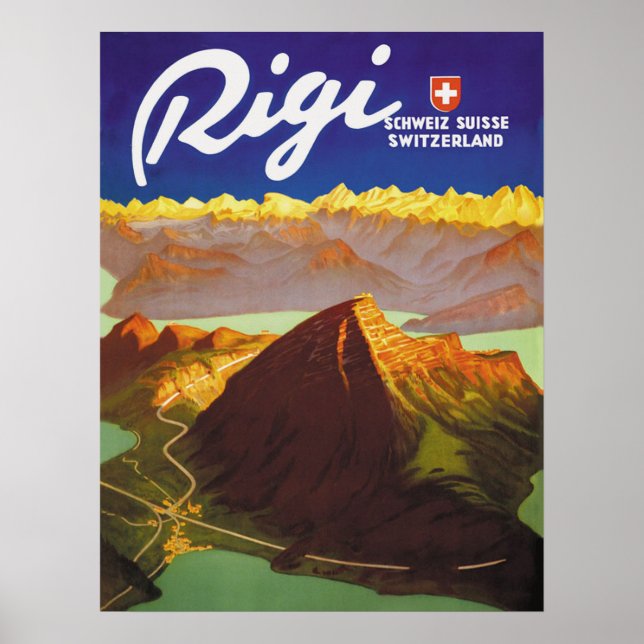 Affiche Mont Rigi, Suisse (Devant)